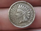 1860 Copper Nickel Indian Head Cent Penny- Pointed Bust, Good/VG Details