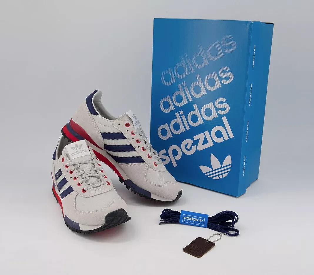 ADIDAS HOYLAKE SPZL UK 3.5 Dash Grey Power Red ADIDAS SCARPE DA GINNASTICA SPECIALI