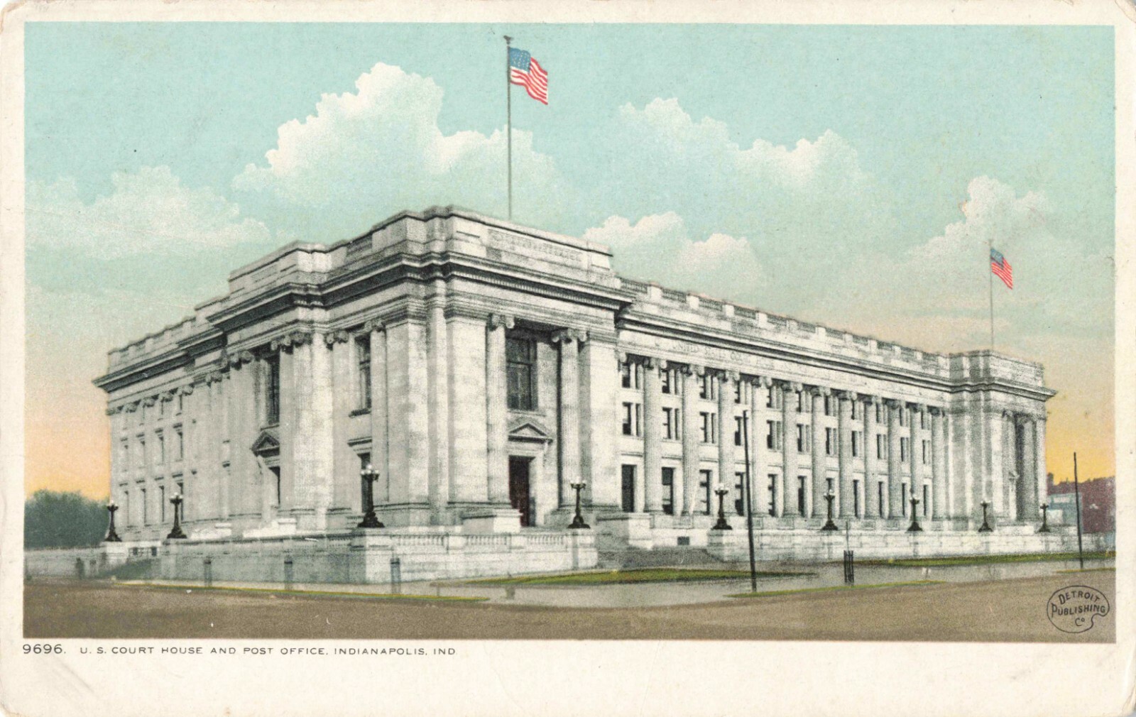 Postcard US Post Office and Court House Indianapolis Indiana eBay