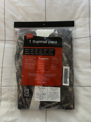 Supreme Hanes Bones Thermal Pant Camo Ｌ Supreme Hanes Bones Thermal Crew 1 Pack Woodland Camo Men's