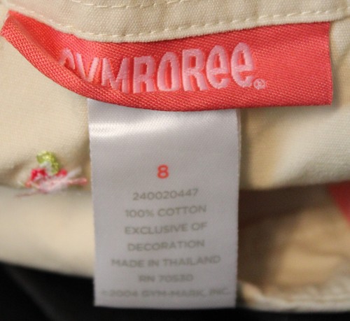 NWT 2005 Gymboree Tropical Paradise Khaki Wrap Around Skirt Fringe Flower size 8 - Picture 9 of 9