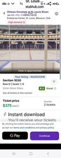 st louis blues vs Ottawa hickey tickets. Sec 103G RowD Behind penalty box.