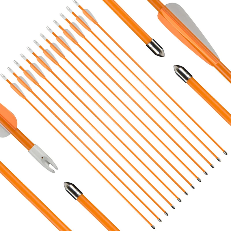12X 27inch Fiberglass Arrows OD 7mm  Kid Youth Target Practice with Arrow Quiver - Image 4 of 4