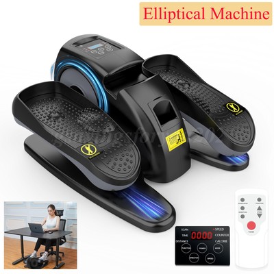 Under Desk Elliptical Machine Electric Seated Pedal Exerciser 15 Speeds Portable