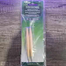 Clover Bamboo Interchangeable Circular Knitting Needles - No. 15 (10.0 mm) 3644