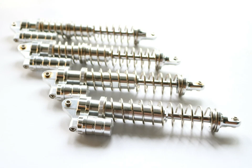 Juego de amortiguadores de aleación CNC 8 mm de alta resistencia para HPI Baja 5b 5t SS 5SC Rovan plateado Foto 3 de 4