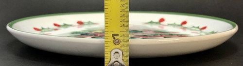 Vtg Mid Century Modern 1956 Geo Z Lefton Porcelain Christmas Tree Holly Plate - Picture 14 of 15