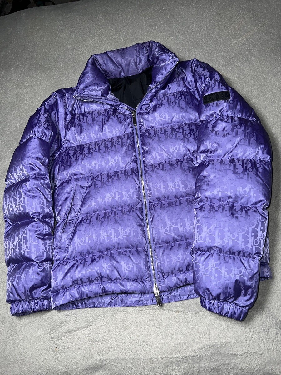 Dior Oblique Purple Puffer Jacket - Size Small | eBay UK