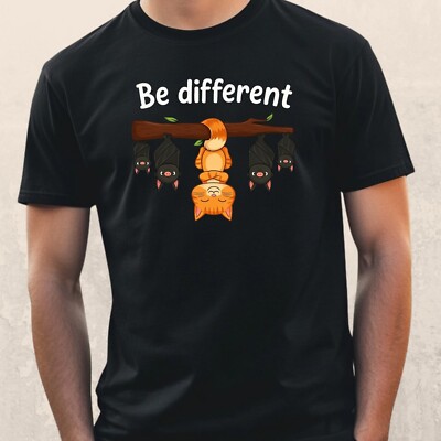 Herren T-Shirt be different Motiv Baumwolle Größe XS bis 5XL