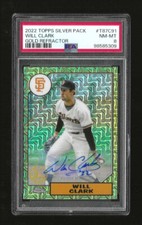 2022 Topps Chrome Silver Pack Will Clark Giants Gold Refractor Auto 12/50 PSA 8