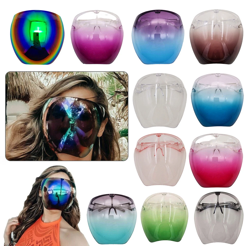 Oversized Full Face Mask Shield Polarized Large Mirror Sunglasses Visor Goggles