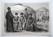 Typy z Afganistanu. drzeworyt z 1885 roku