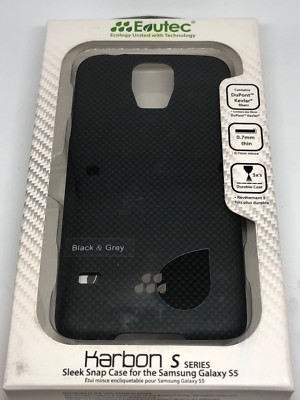 Evutec Karbon S Series Sleek Snap Case for Samsung Galaxy S5 - Black