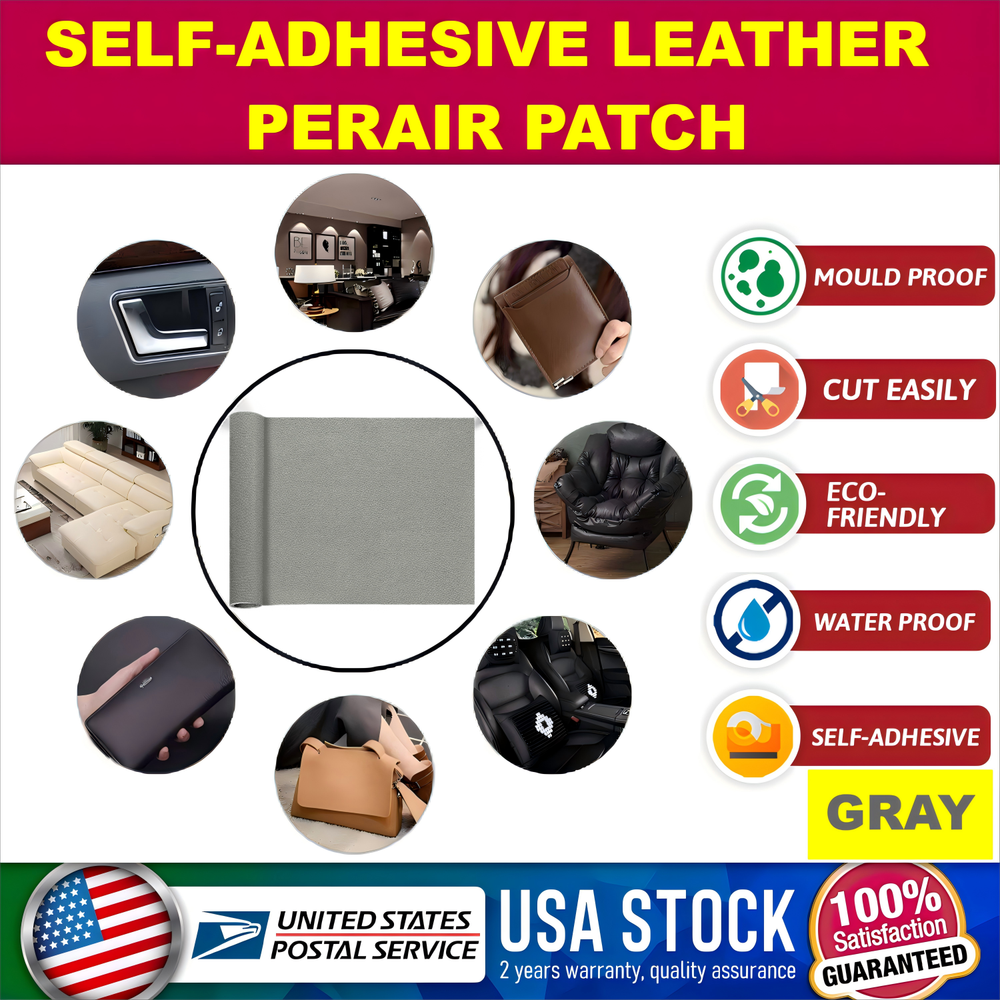 NEW Comfort Durable Leather Repair Kit Self-Adhesive Patch on Sofa Clothing Car