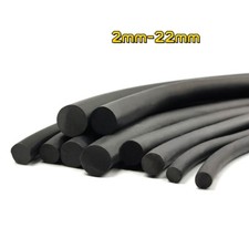 Black NBR Soild Rubber Seal Strip Round Sealing Bar Gasket - Sell By The Meter