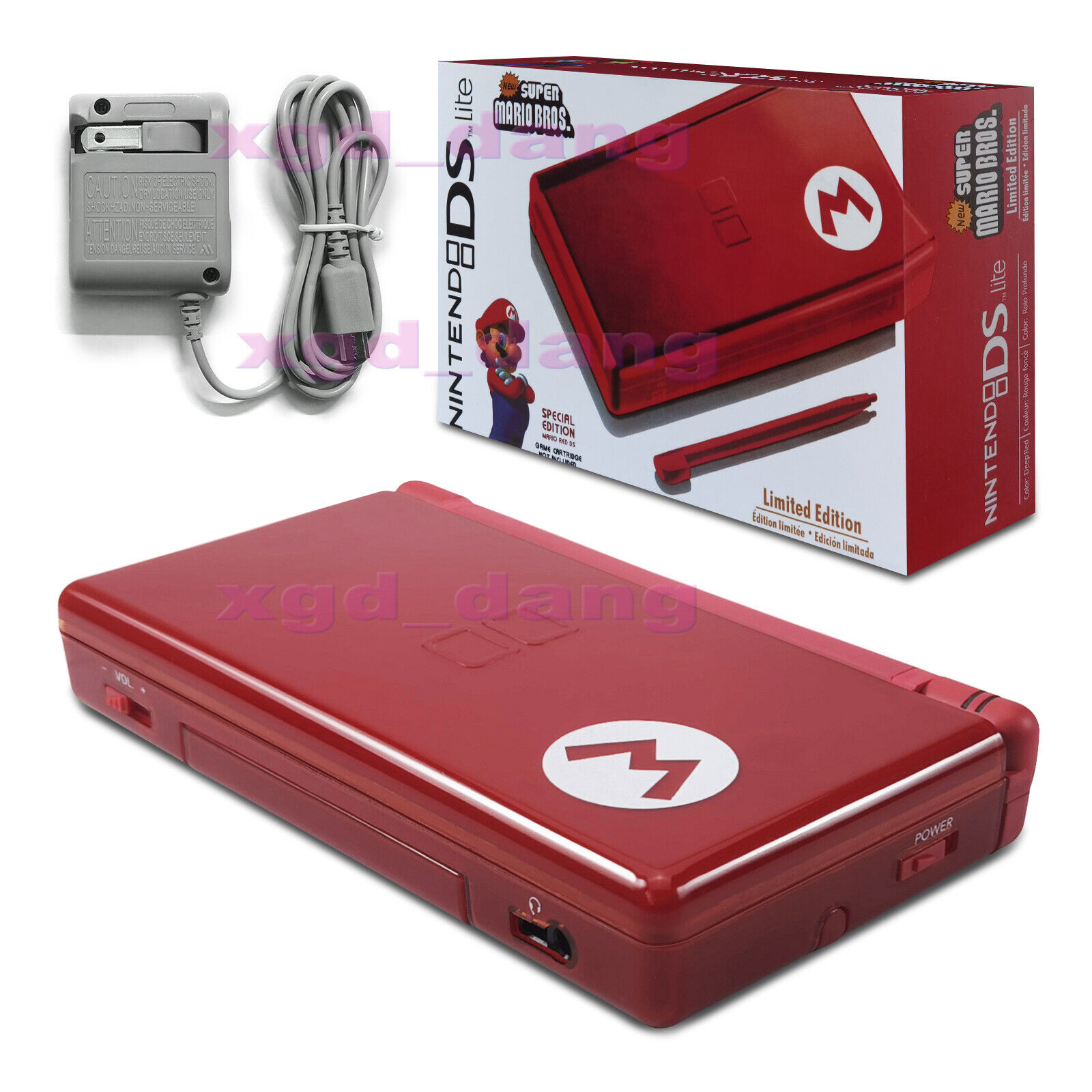 M Red Nintendo DS Lite HandHeld Console System play DS/DSL/DSi/GBA games