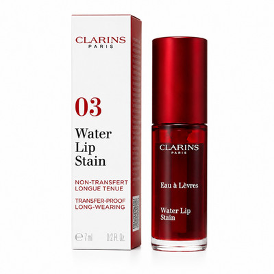 Clarins Water Lip Satin 03 Red Water 0.02 oz New In Box Free Shipping