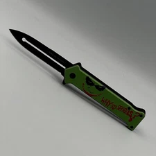 Joker Why So Serious Assisted Open Folding Knife Black Blade Spring Action EDC