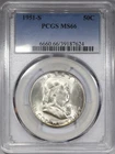 1951 S • Franklin Half Dollar 50C - PCGS MS66 - SUPERB++ Original Surfaces! #126