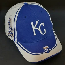 VTG Kansas City Royals Strapback Hat MLB Blue Cap w Crown Logo CLEAN