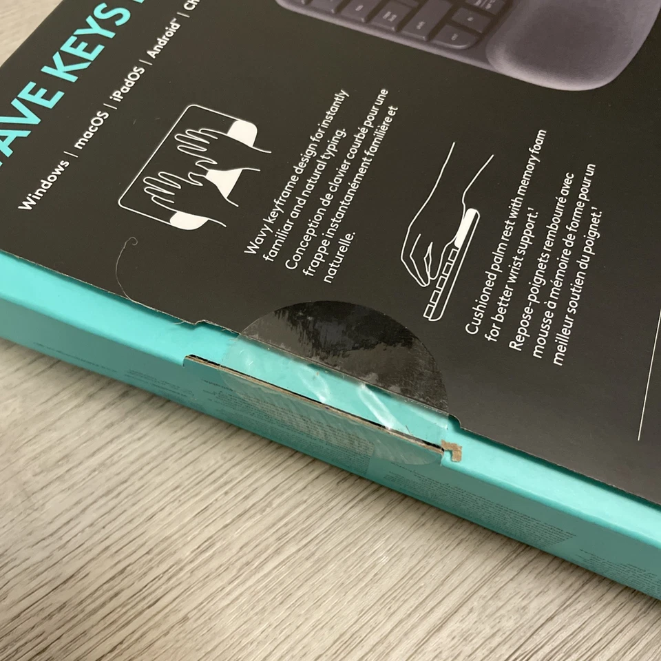 NEW Logitech MK670 Wave Keys Wireless Keyboard Mouse Combo + Insignia Mouse Pad  - Image 4 of 4