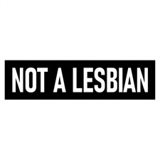 Not a Lesbian Sticker Monster Size 15" Funny Meme Stickers