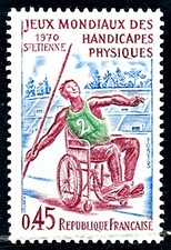 FRANCE  N° 1649 ** JEUX MONDIAUX DES HANDICAPES  1970