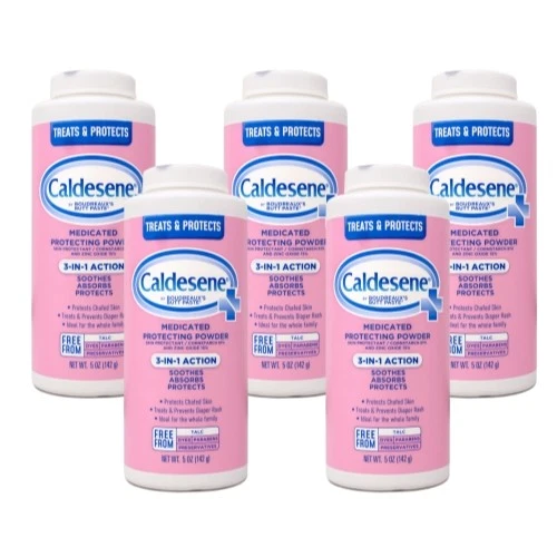 5 Pack Caldesene Protecting Powder 5Oz Each