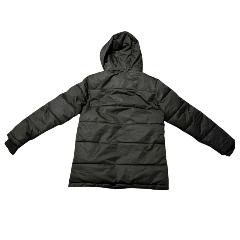 Ultimate Boys Jacket Youth 7/8 Black Parka Hooded Faux Fur Camo Lining Winter - Image 2 of 4