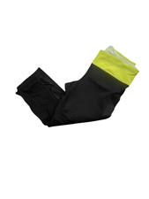 LULULEMON ATHLETICA CAPRI PANT BLACK TELLOW WOMENS SIZE 4