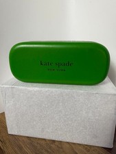 Kate Spade New York Hard Sunglasses Eyeglass Case Green Black Hello Sunshine