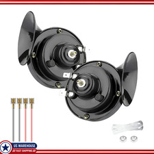 Universal 12v 300db Loud Electric Snail Waterproof High Low Tone Carcolor Black Universal 12v 300db Loud Electric Snail Waterproof High Low Tone Carcolor Black