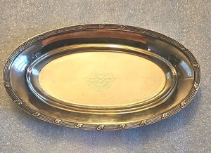 Vintage 1910 Silver Plated Illinois Central Railroad Bread Tray