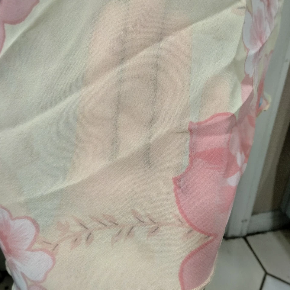 Vtg Y2K Asymmetrical Dress XS Floral Fairy Whimsical Pastel Coquette Romantic - Image 3 of 4