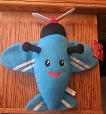 Rudolph the Red Nosed Reindeer 12 Inch Plush Blue Airplane -w/ Tag