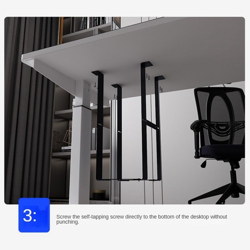 1 Set Support PC Sous Bureau pour Boîtier Ordinateur Mainframe3935 - Photo 9/10