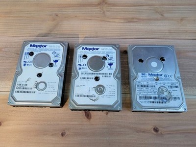 Lot of 3 HDD Drives Drilled holes FOR PARTS / NOT WORKING