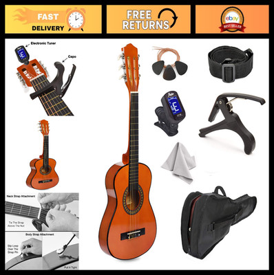 30'' Mahogany Wood Guitar Set with Case & Accessories for Kids, Beginners, Girls,
