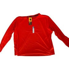Carhartt Force Sun Defender Long Sleeve Shirt Womens 2X Orange Relaxed Fit