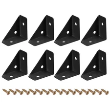 8pcs Angle Corner Brackets 38mm x 38mm Cold Rolled Steel Braces Joining Support