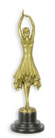 Bronzeskulptur „Miss Kita“ Nach Chiparus Replikat Retro Design Dekoration