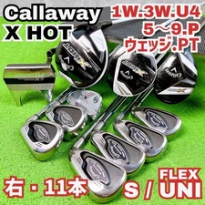 Callaway X HOT Men’s Golf Club Set 11pc Driver 3W U4 X16 5-PW 58° PT Free Ship