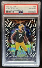 2022 Panini Select Quay Walker Zebra Prizm Die Cut RC Concourse #56 PSA 10
