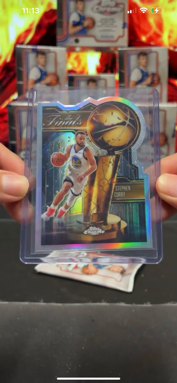 2025-2026 TOPPS CHROME STEPHEN CURRY "The FINALS" FIN-2 SSP Die-Cut RARE! 06/50