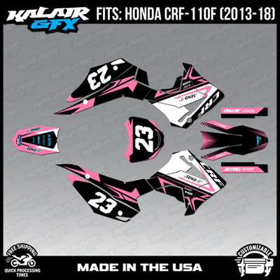 Graphics Kit for Honda CRF110 (2013-2018) CRF 110 Evader Series - Pink