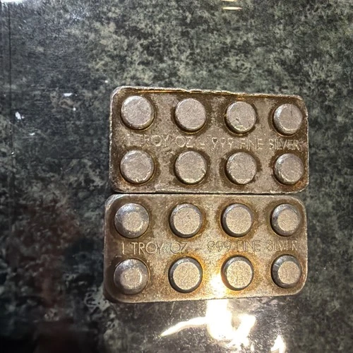 Lot Of 2x Monarch 1 oz Silver Lego Building Block  .999 Bullion Stackable Toning