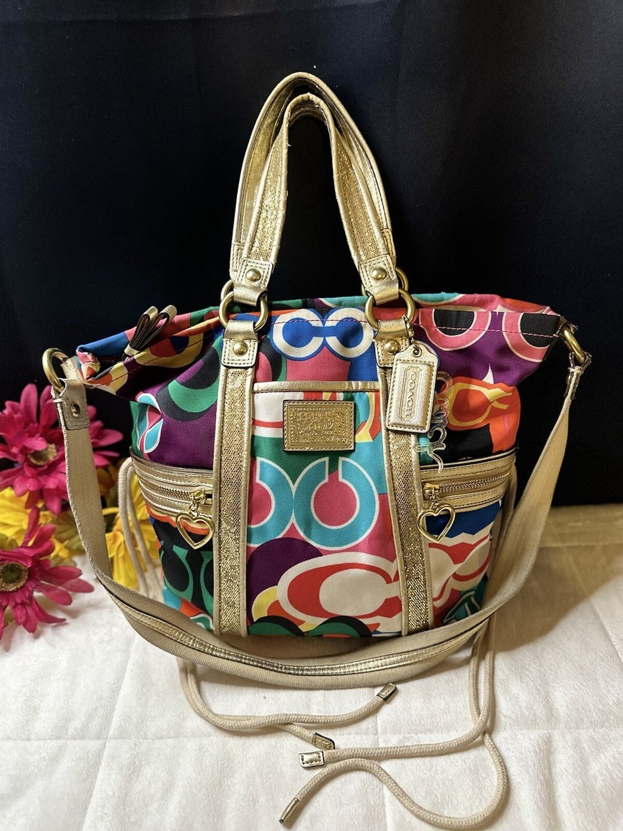 Coach F21361 Poppy Pop Signature C Spotlight Tote Hand