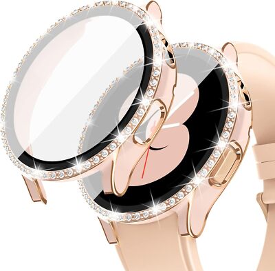 For Samsung Galaxy Watch 6 5 4 Bling Diamond Case Screen Full Cover 40mm/44mm