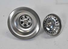 Kitchen Sink Basket  Strainer Screw In Threaded 4-5/8" Dia Stainless Steel
