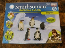 Smithsonian 174 Mold & Paint Craft Kit Penguins NWT Sealed USA Water Mix Magnets